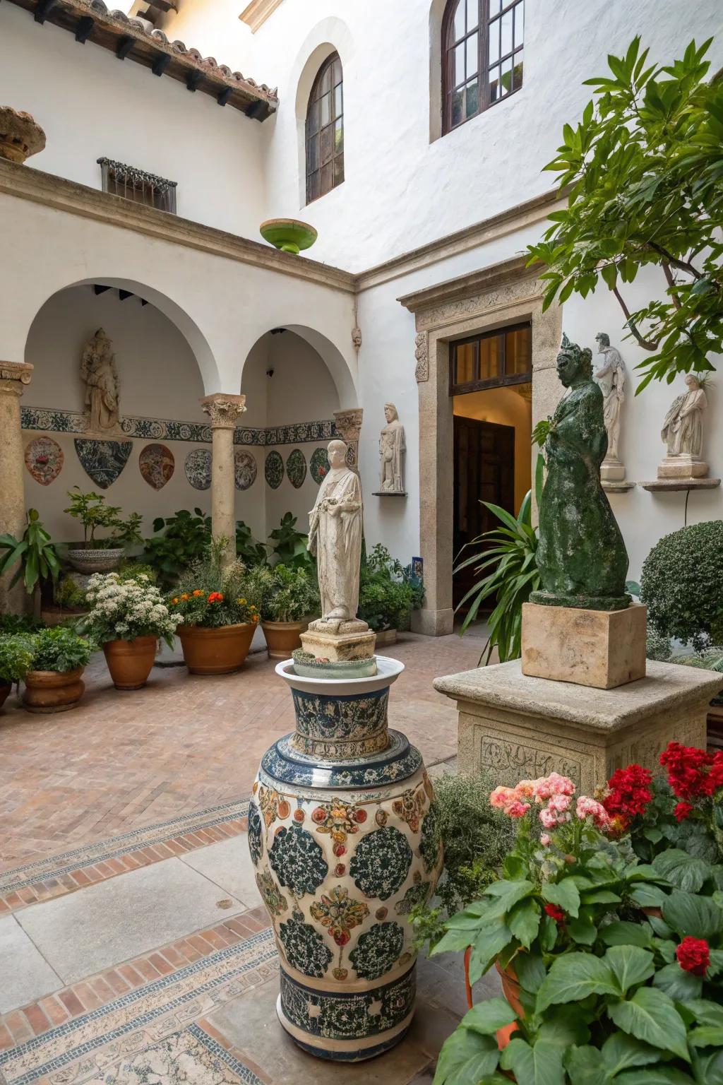 Append individuality to your courtyard with singular ornamental components.