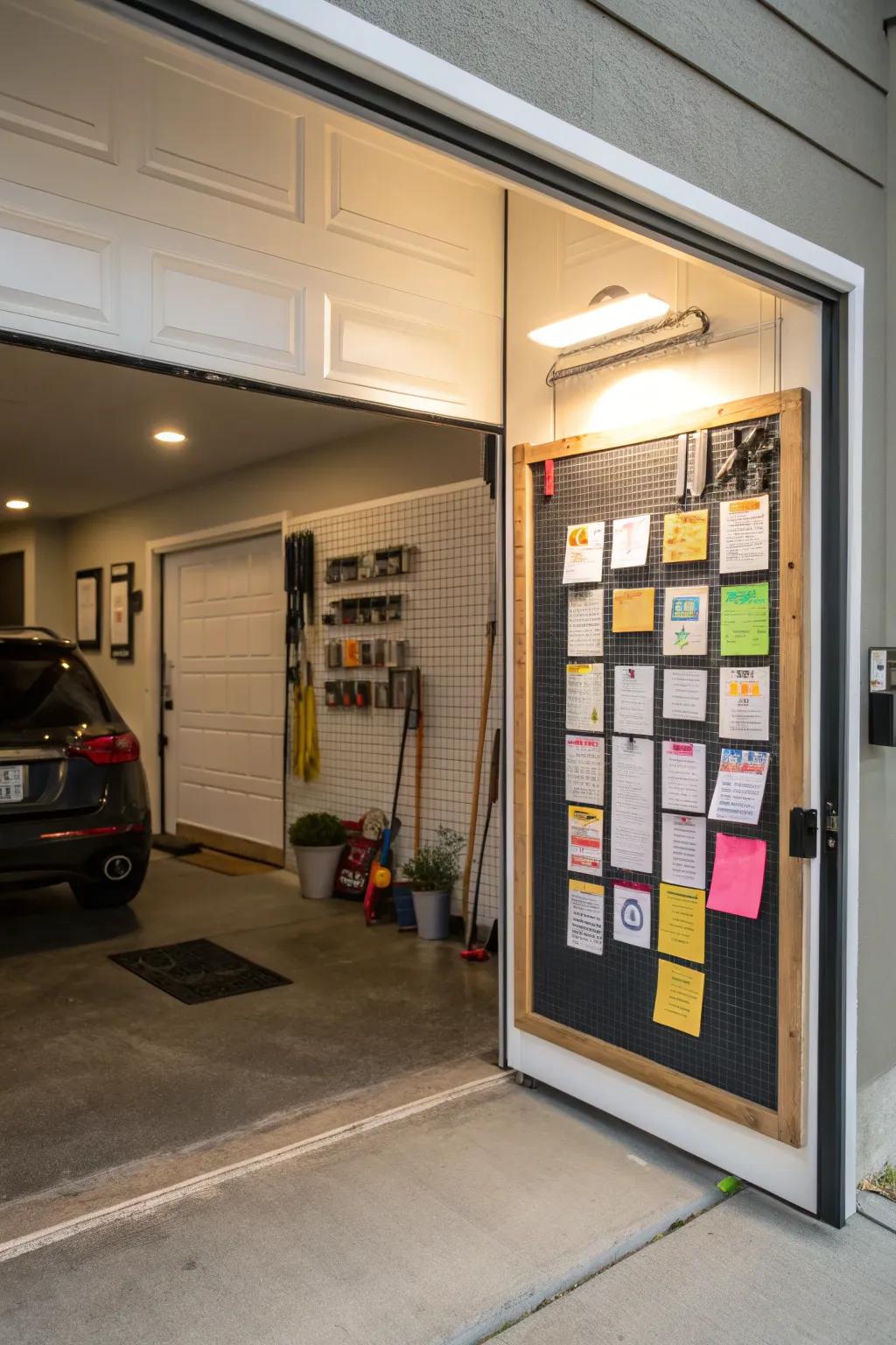 A message board keeps everyone on the same page.