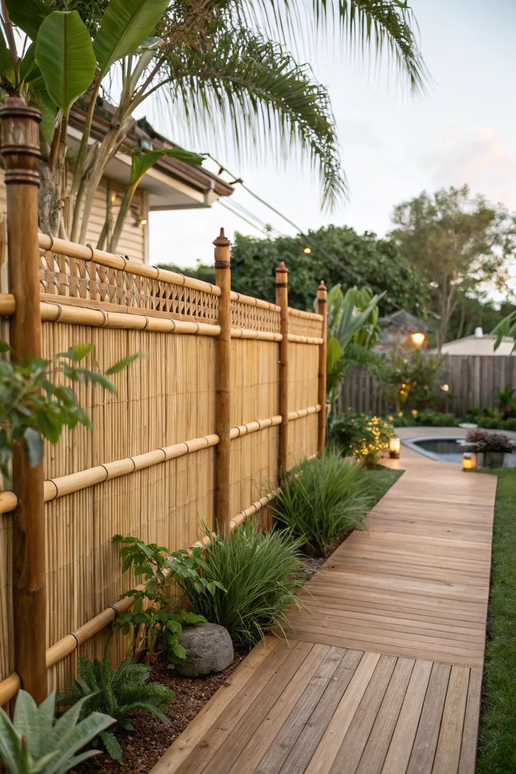 Convert your fencing through the raw appeal of bamboo.