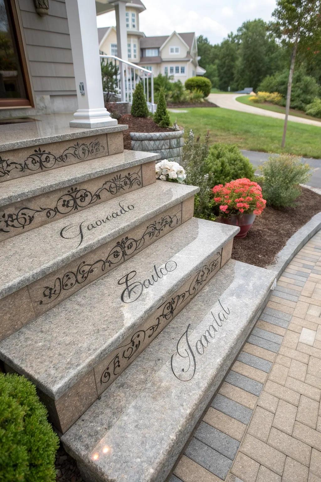 Etch your steps for a personal touch.