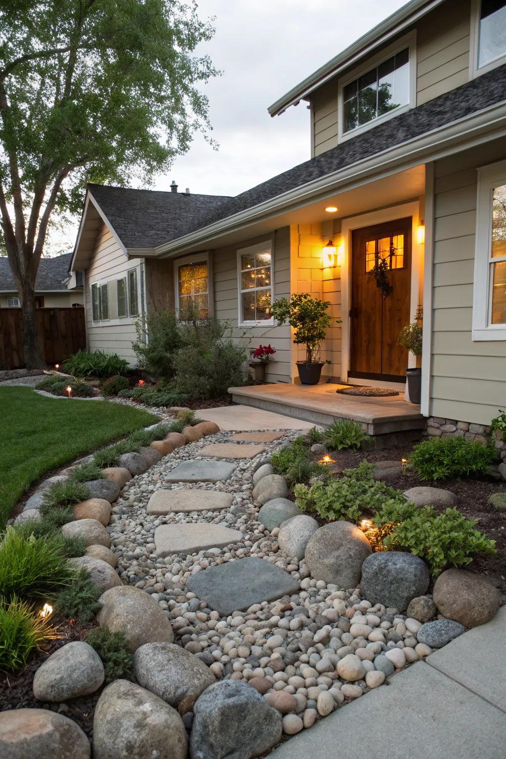 Stones enrich the initial impression of your property.