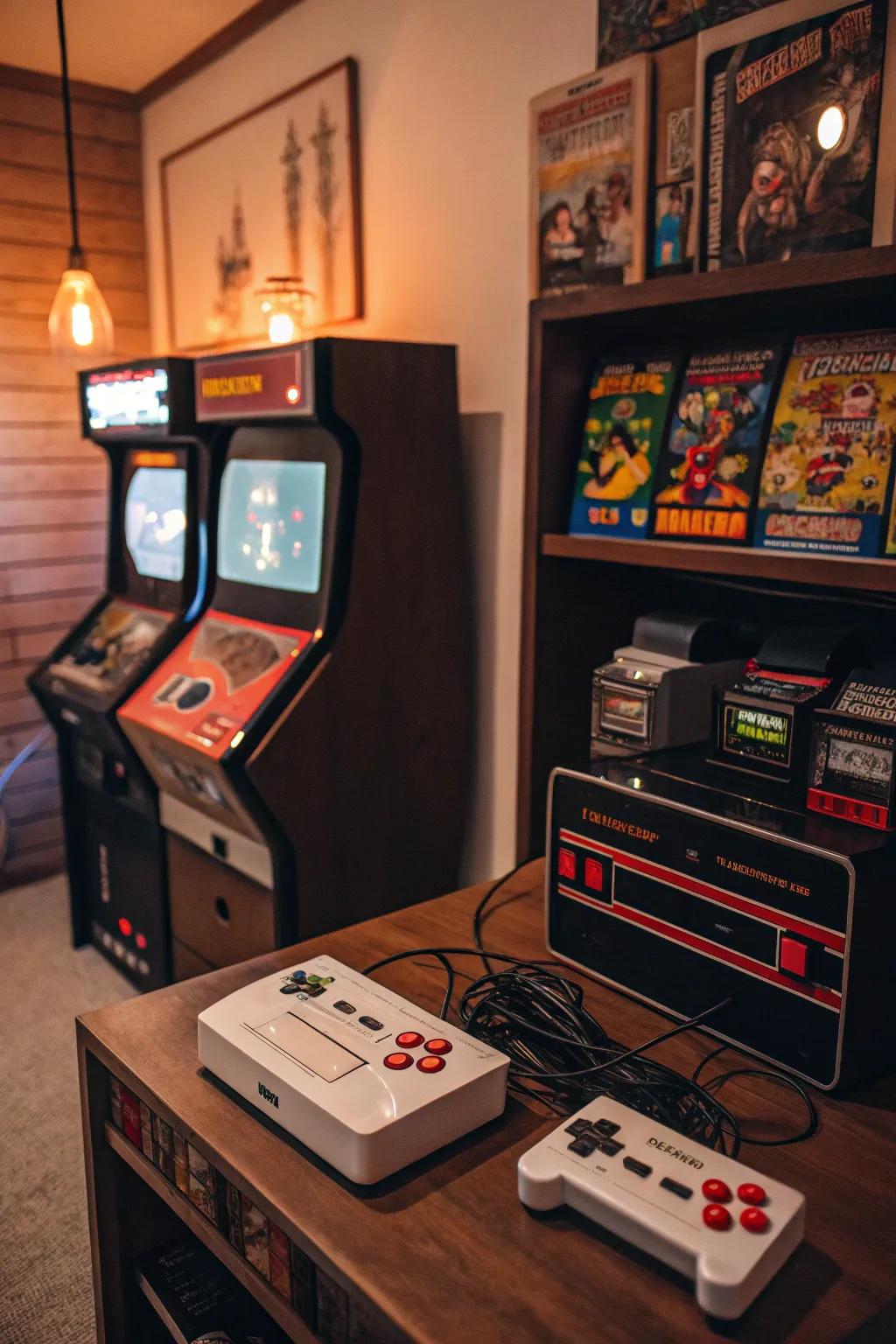 Retro elements add charm and nostalgia.