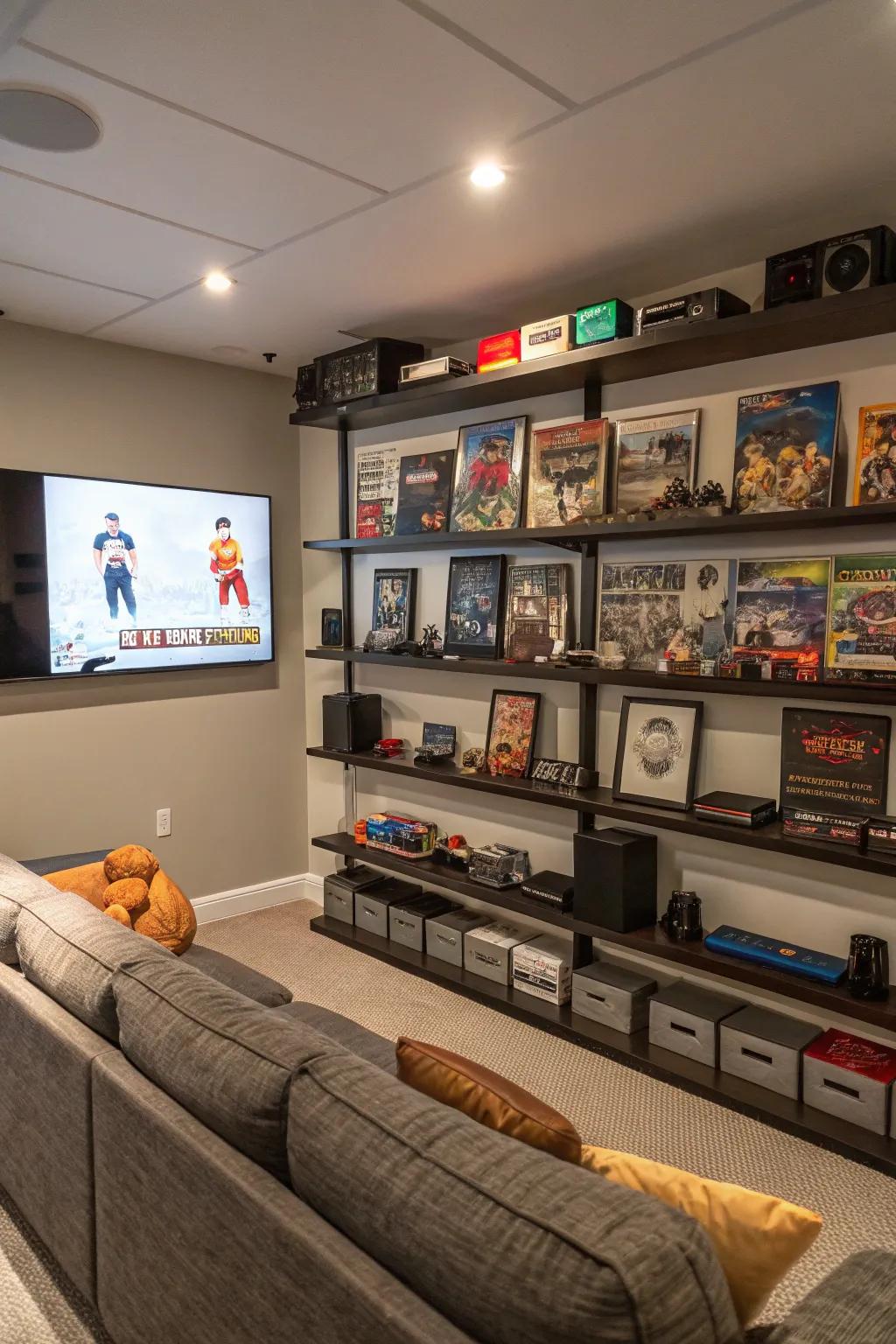 Collectibles add personal flair to your gaming area.