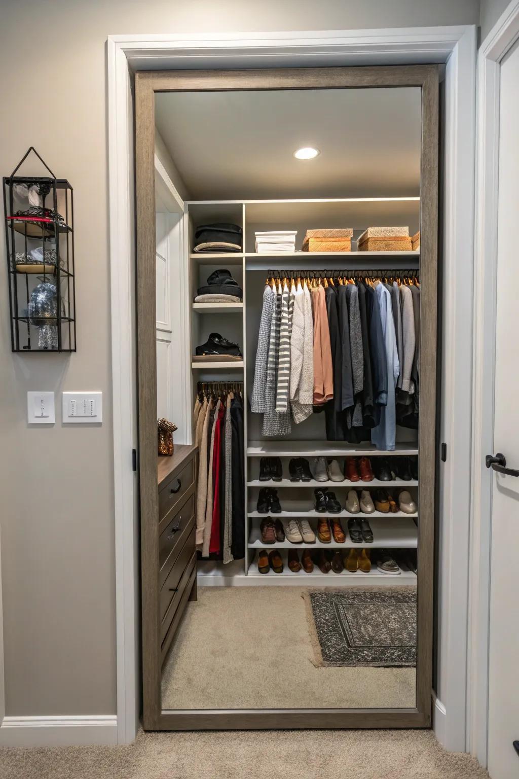 Mirrors augment both usefulness and perceived spaciousness.