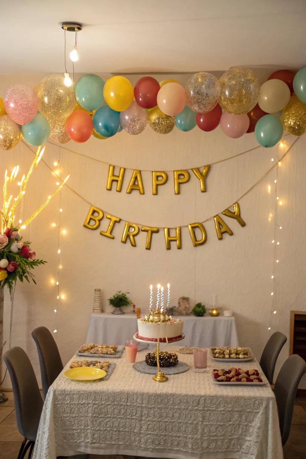 A brilliant birthday banner for a personal touch.