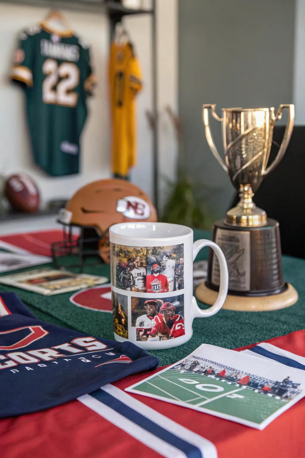 A mug scoring points with sports lovers.