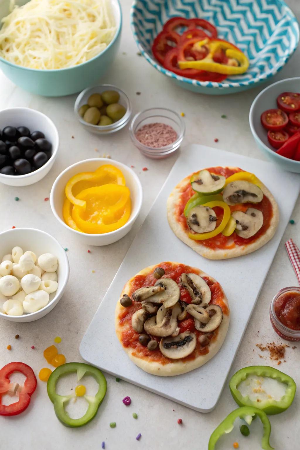 A playful and interactive DIY flatbread corner for attendees.