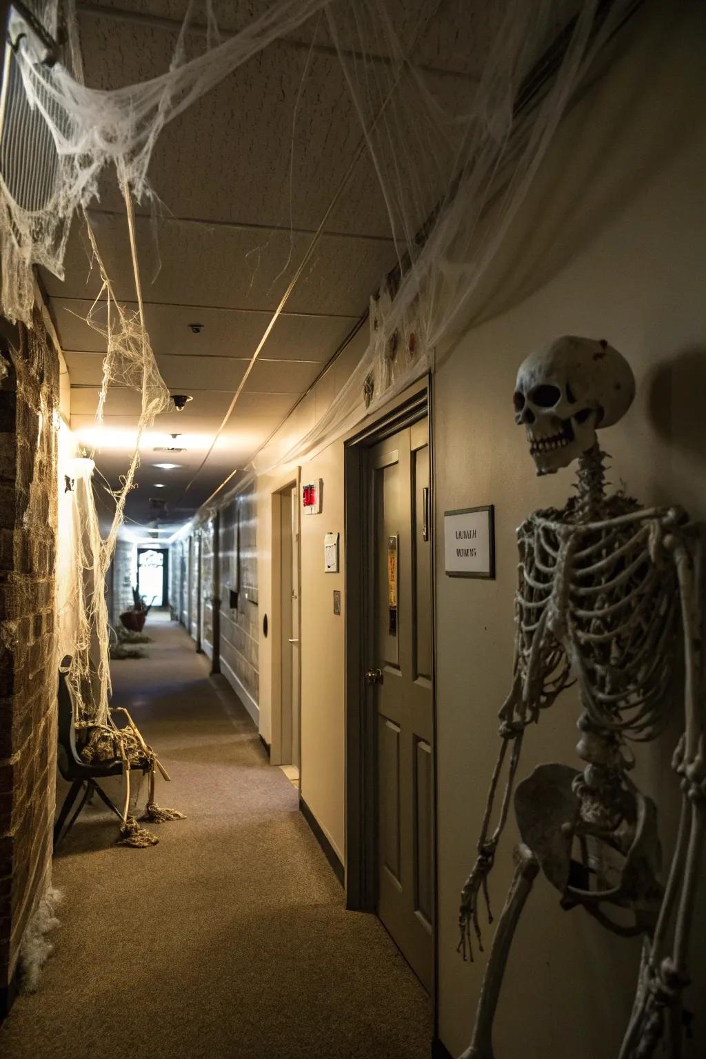 Construct a spine-chilling fabricated haunted dwelling.