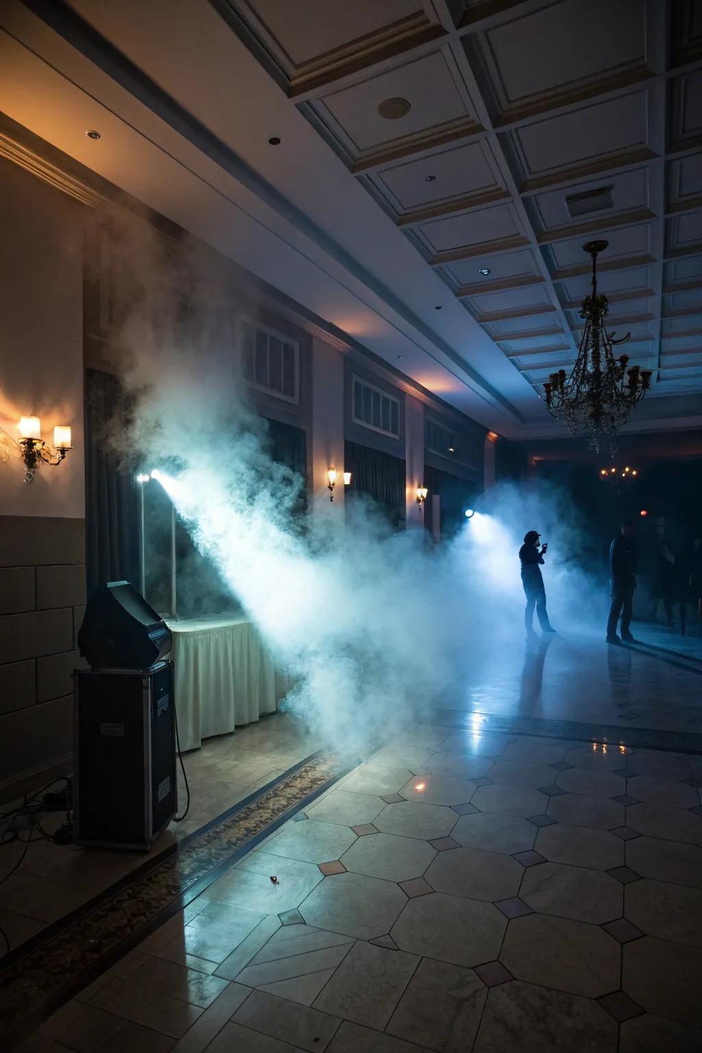 A vapor generator contributes an enigmatic, chilling component to any location