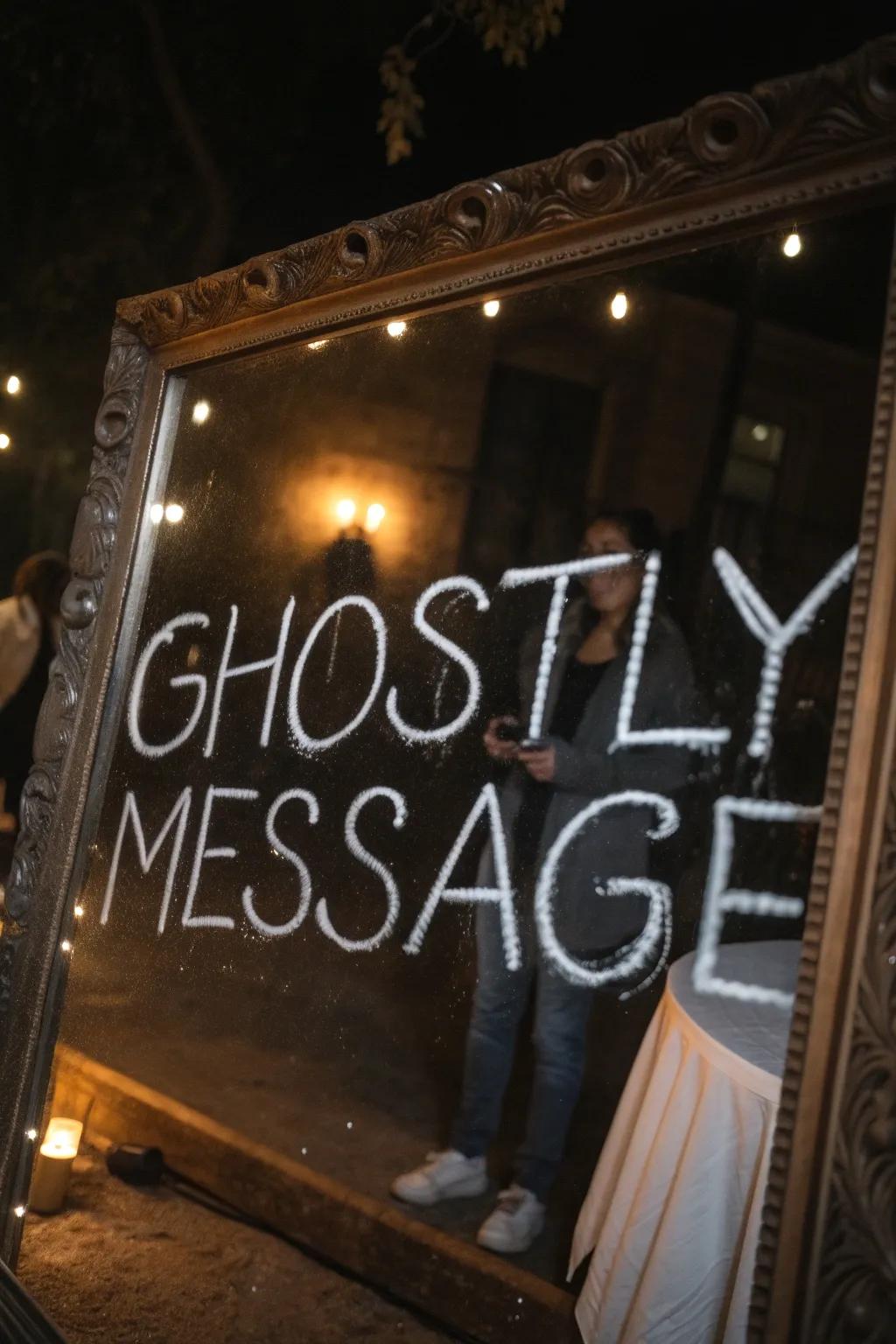 Reflector inscriptions inject an unexpected spook to your decor.