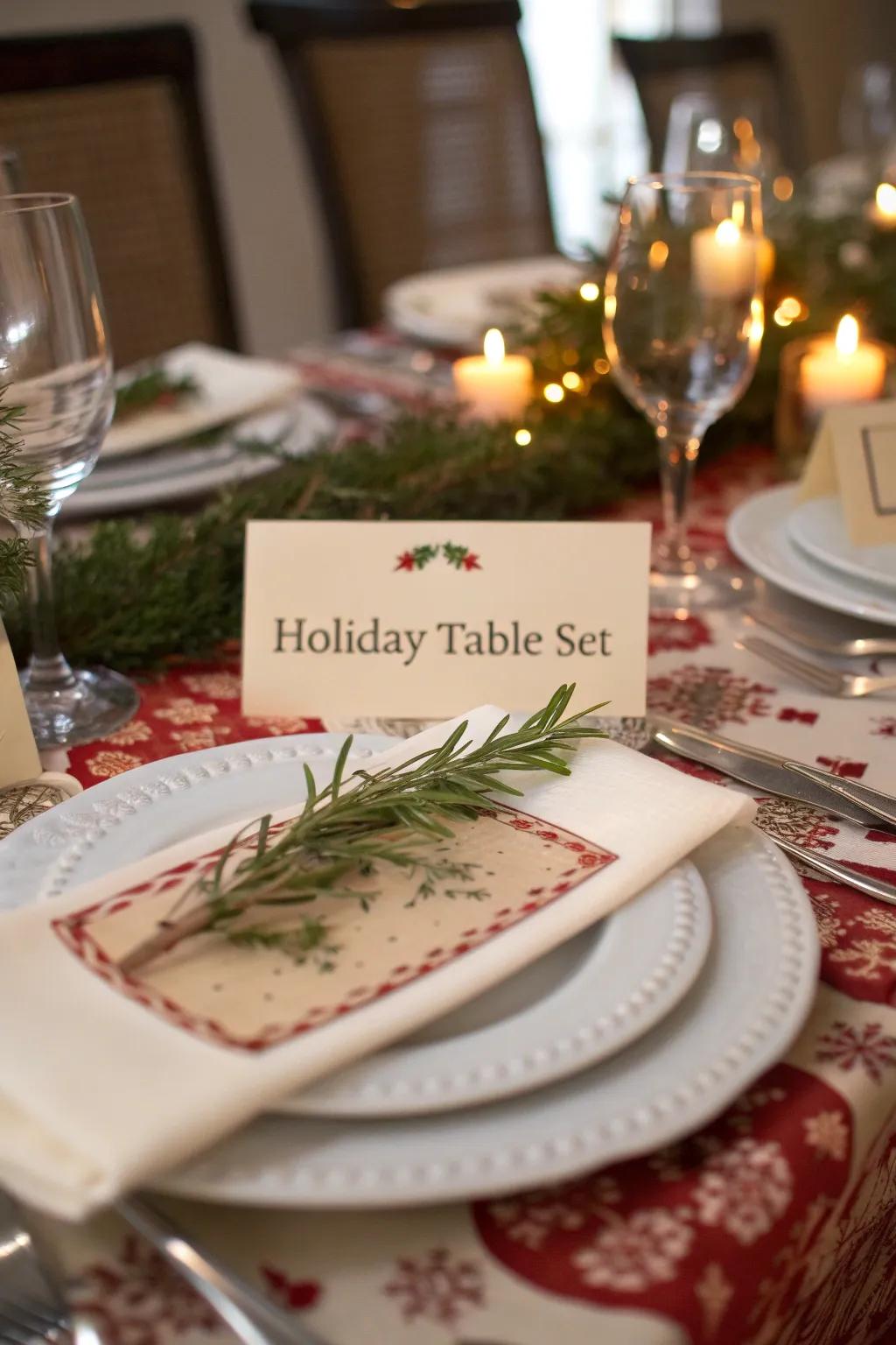 Personalized spot designations offer a special touch for each member of your party.