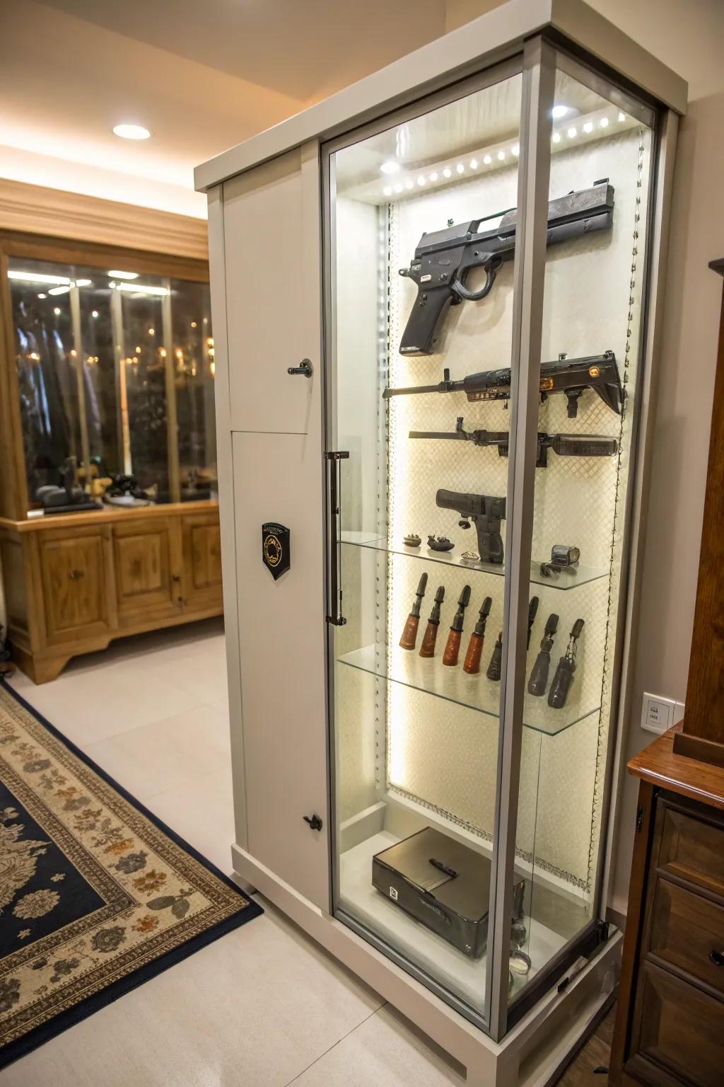 Glass display units balance protection with display.
