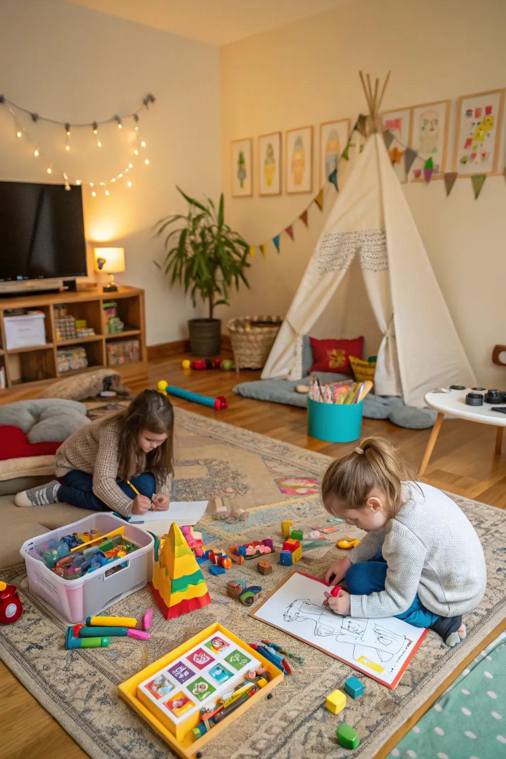 An engaging area tailored for kids’ activities and enjoyment.