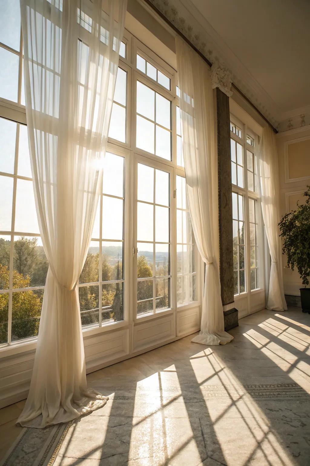 Natural light inundates this airy and welcoming space.