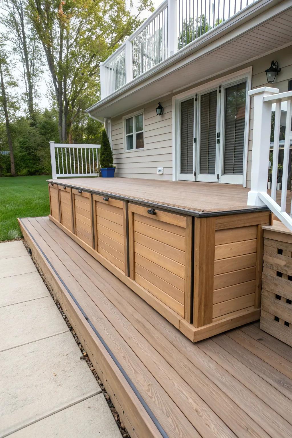 Entrance sections grant smooth integration with functional storage.