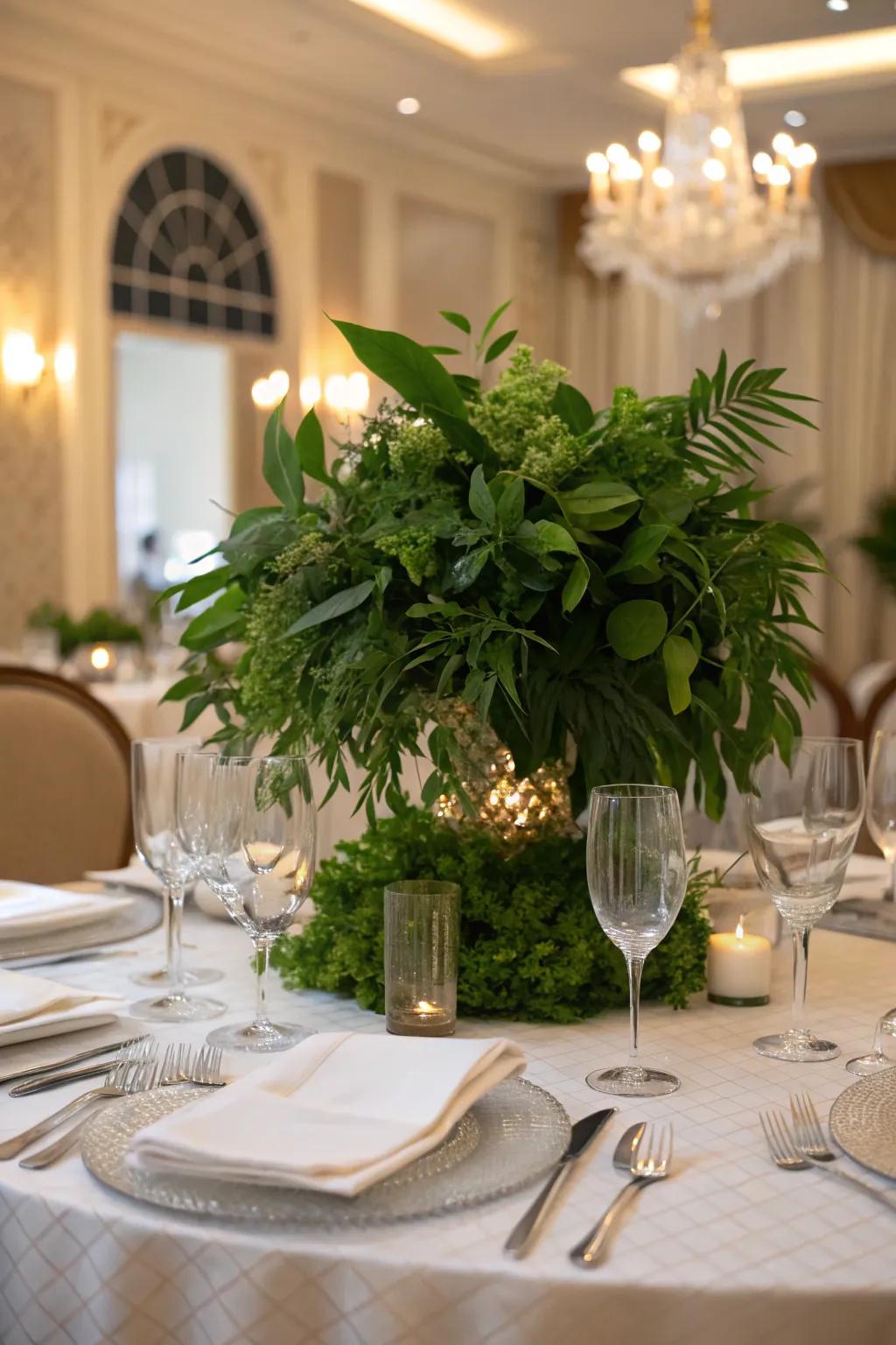 A floral table decoration enlivens your dining area.