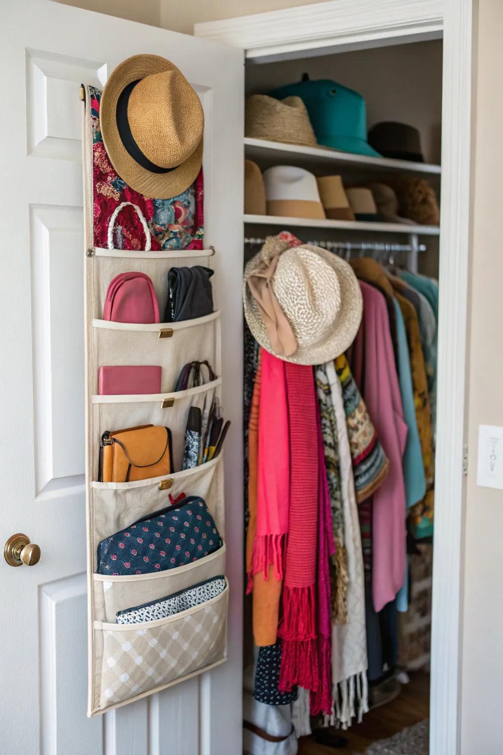 Utilize the back of doors for added storage with over-the-door systems.