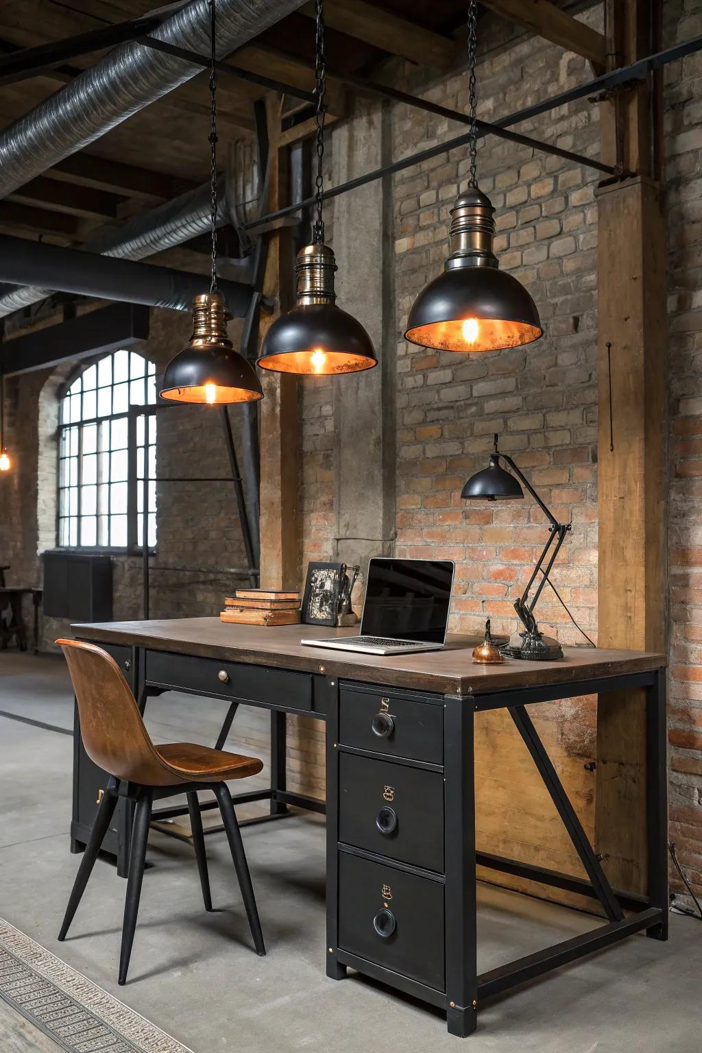 Industrial illumination establishes the mood in your workspace.