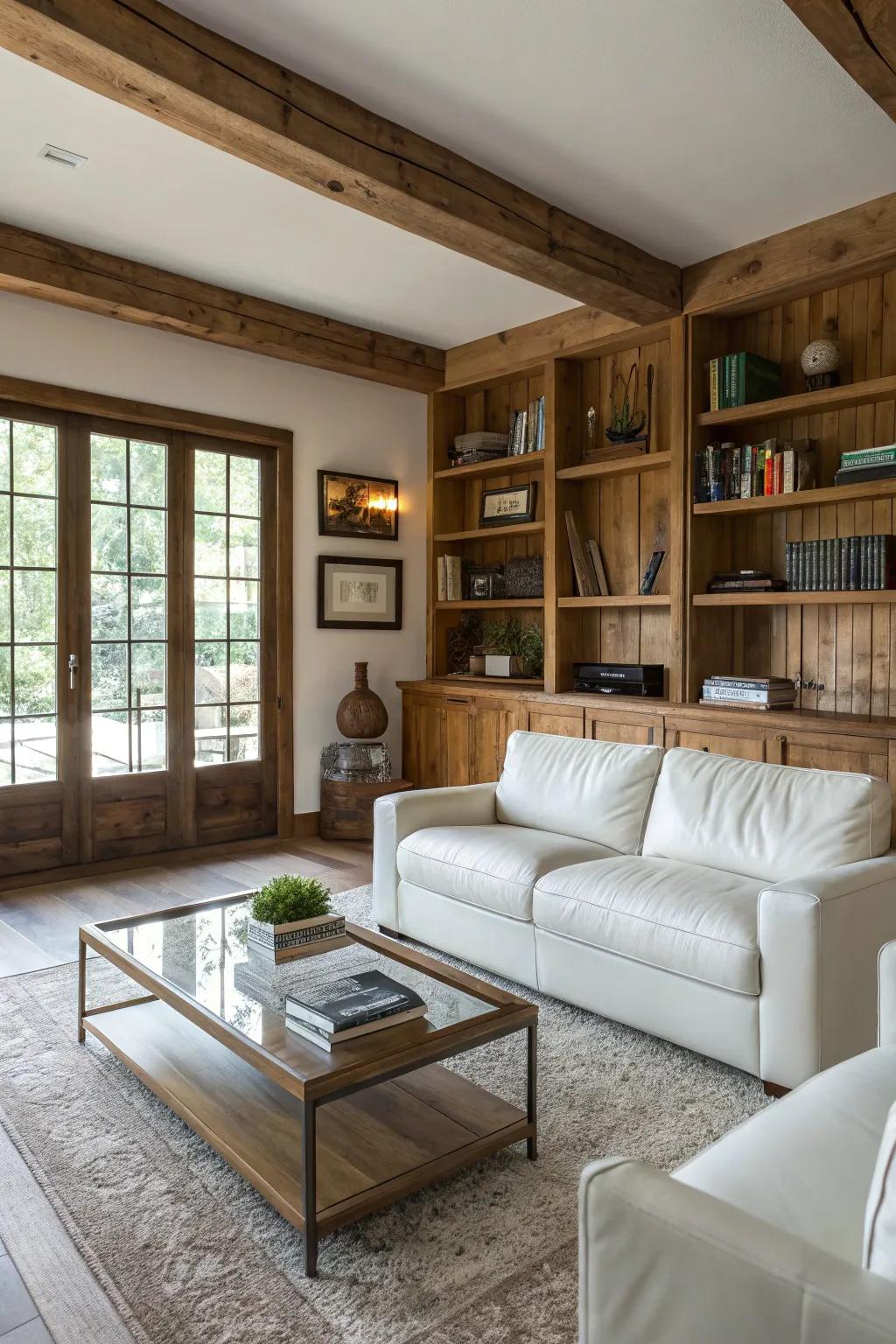 Perfect balance between modern furnishings and rustic touches.