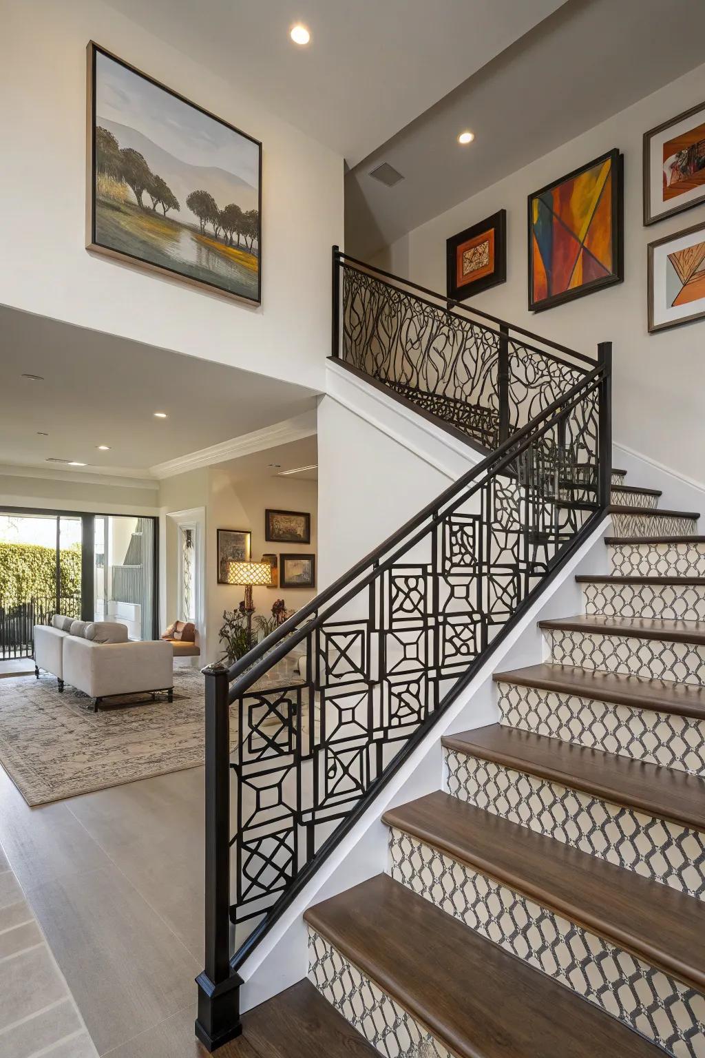 Geometric patterns include contemporary style and individuality.