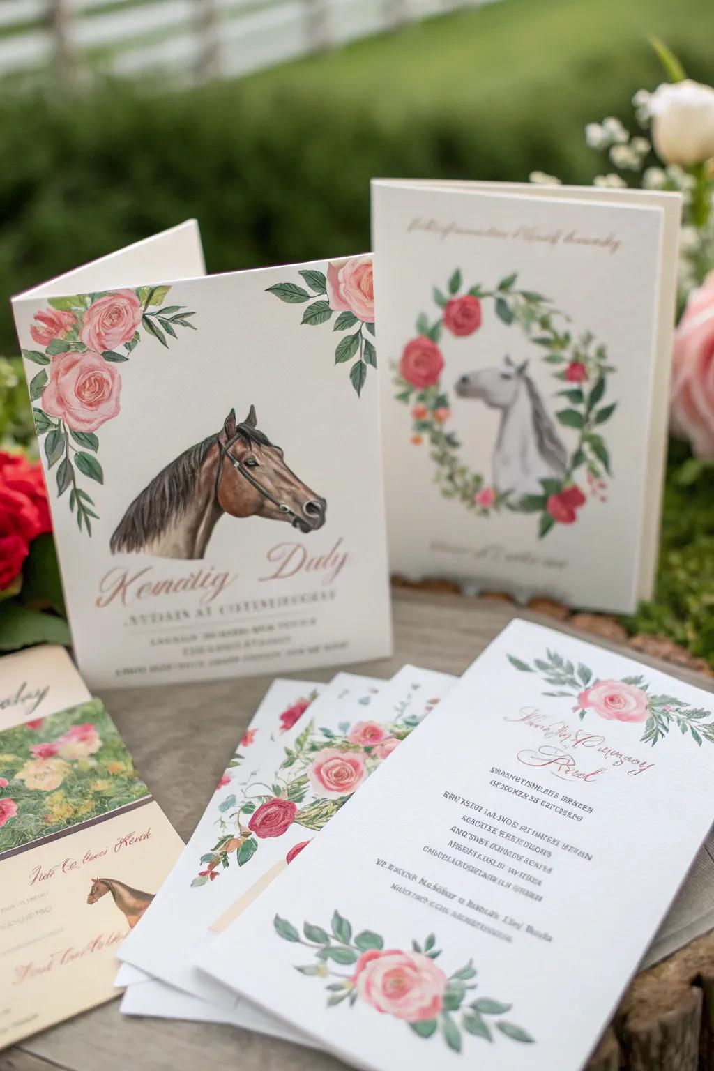 Invitations that encapsulate the essence of the Run for the Roses with flair.