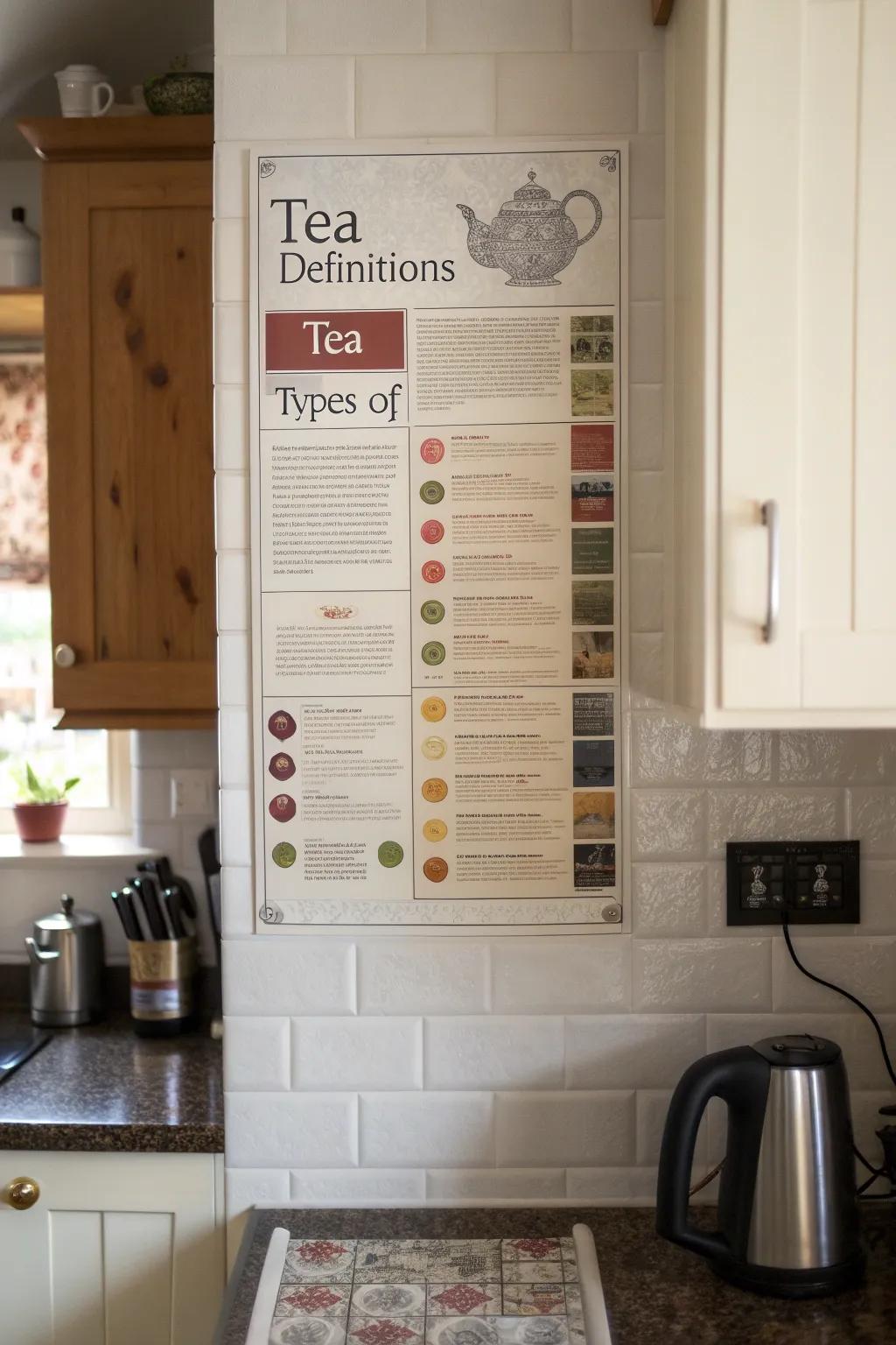 Tea definition prints for the ultimate tea enthusiast's kitchen.