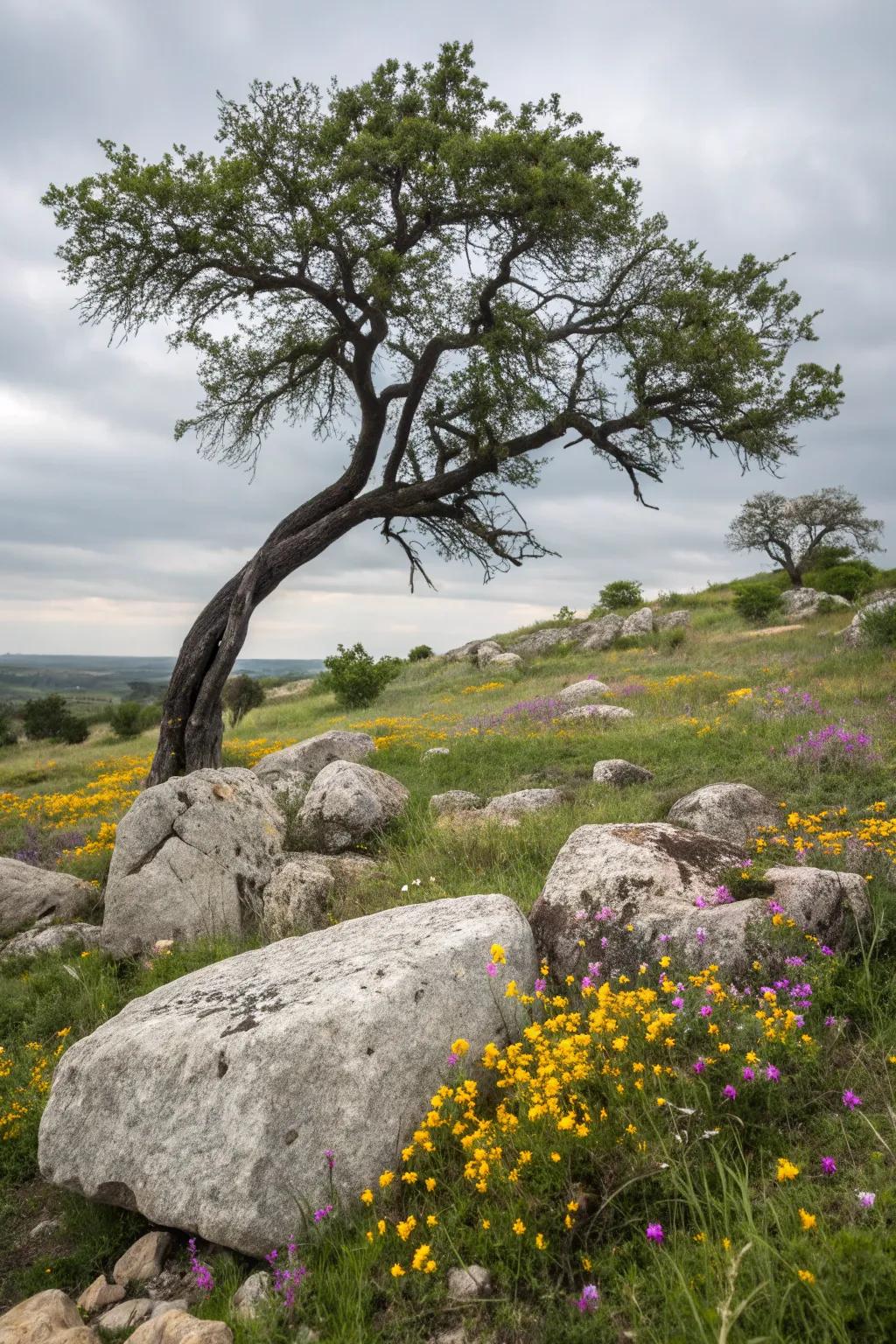 Embrace minimalism through unrefined landscaping elements.