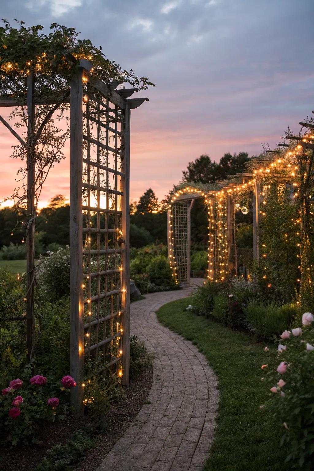 Magical weave illumination for captivating garden evenings.
