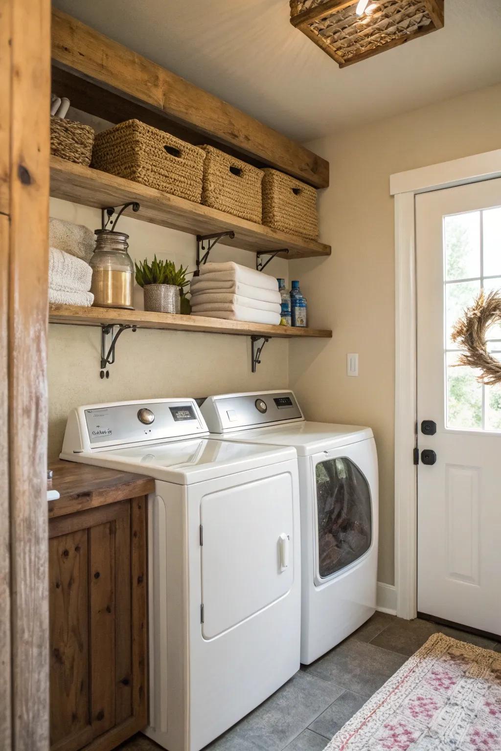 Country touches add warmth and personality to your area.