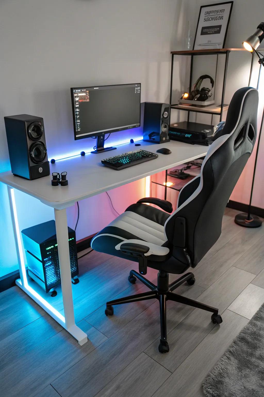 Combine comfort and style with ergonomic LED furniture.