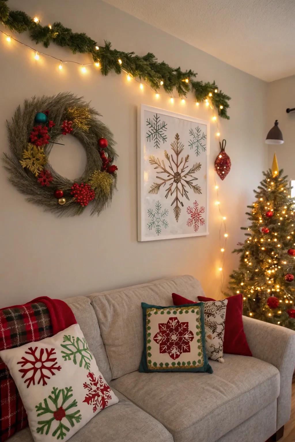 Artistic accents can elevate your holiday décor to remarkable heights.