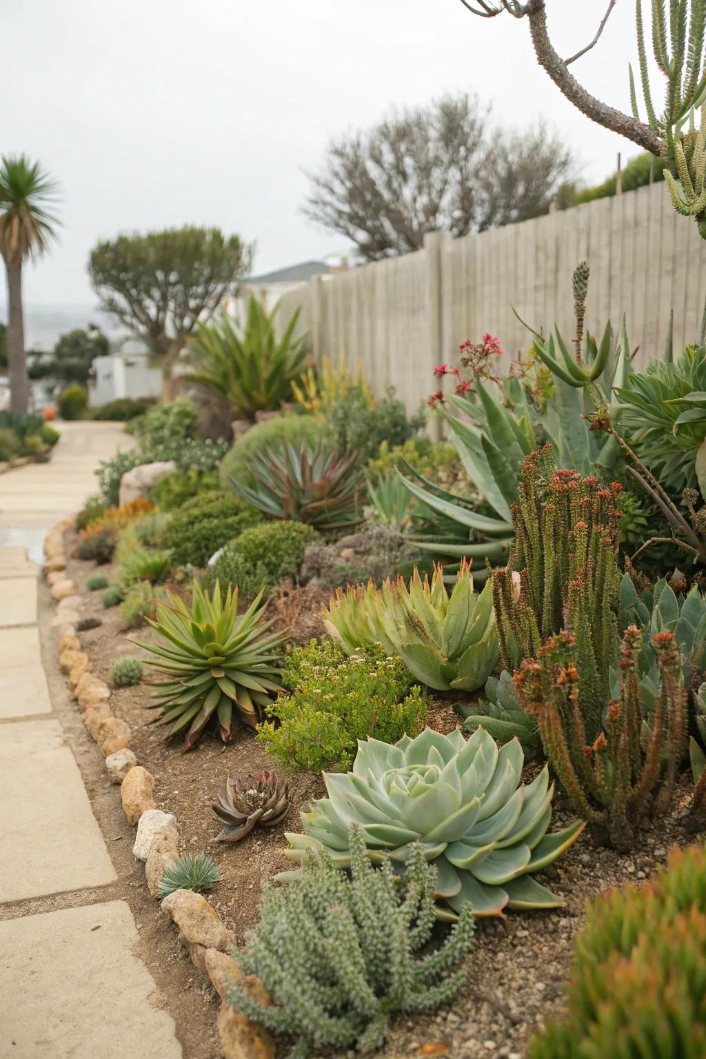 Desert plants offer beauty and need little water.