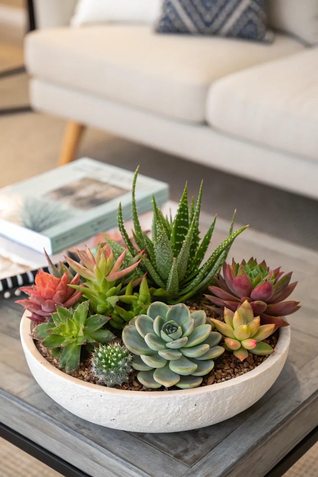 Fleshy flora: the ideal green accent for contemporary life.