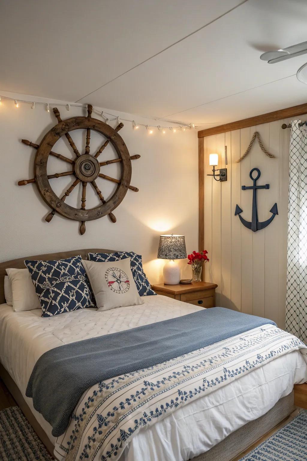 Nautical design infuses a trace of maritime appeal.