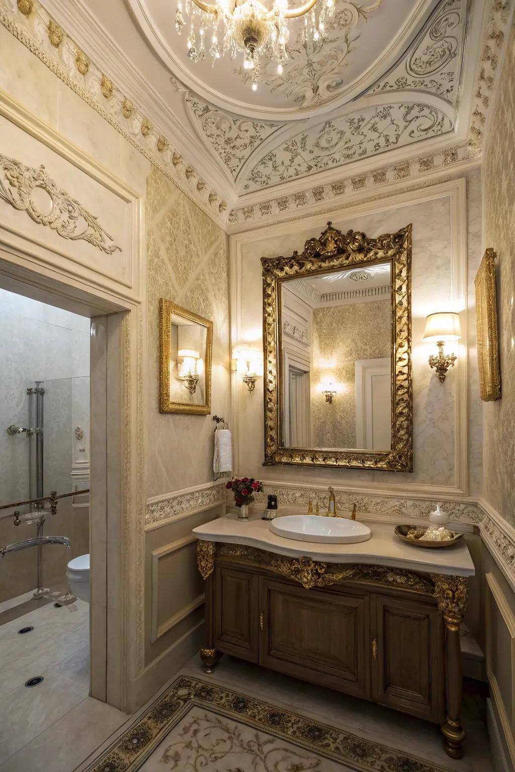 Elaborate features enhancing classic vintage grace.