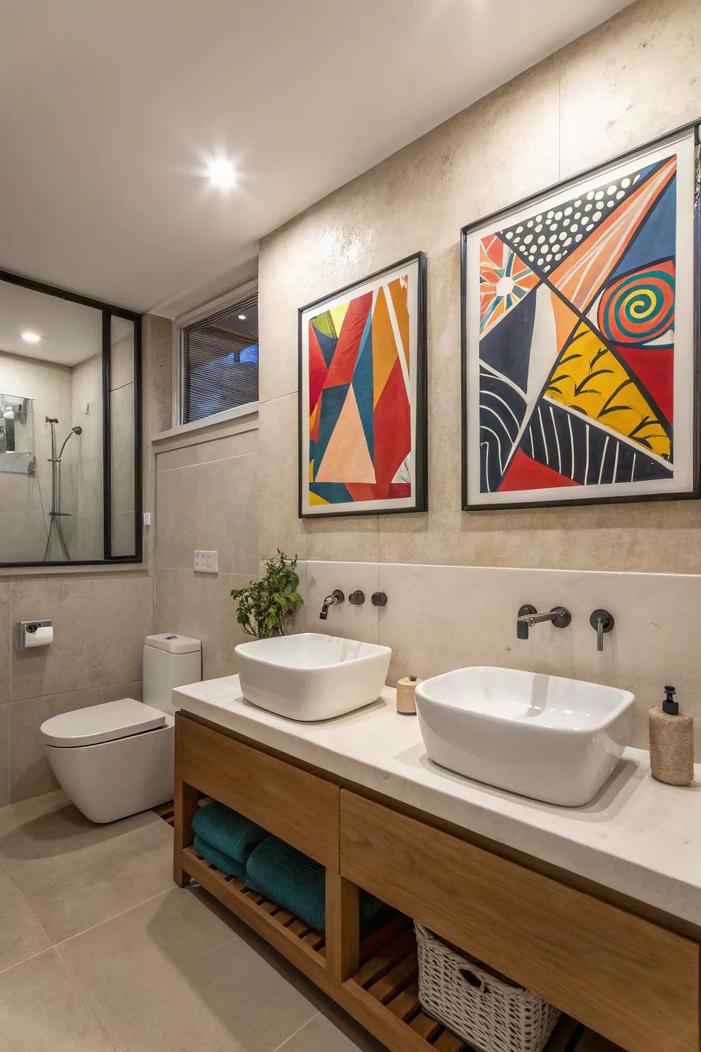 Creative touches instill personal style into captivating bathrooms.