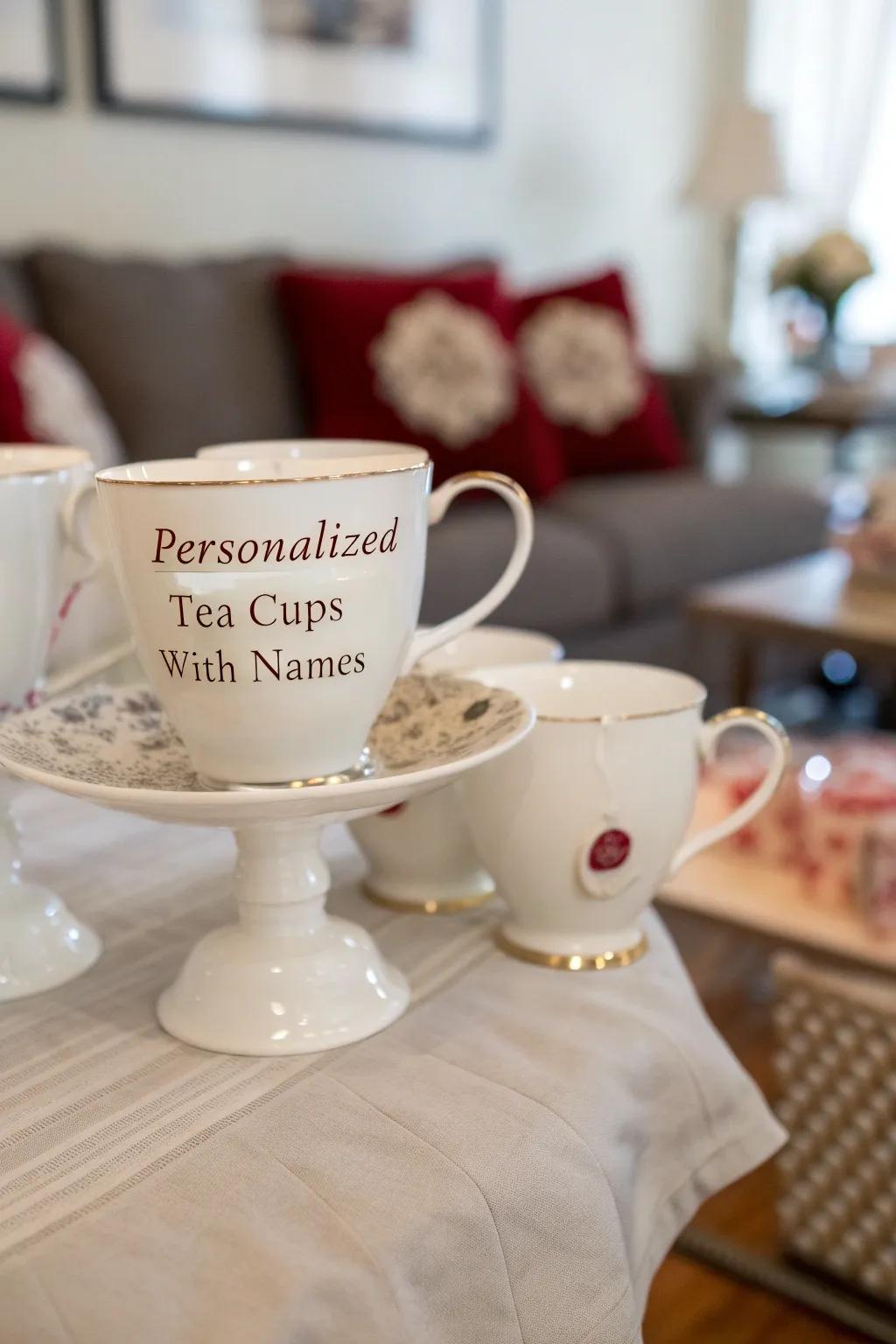 Bespoke tea vessels serve as memorable mementos from your celebration.