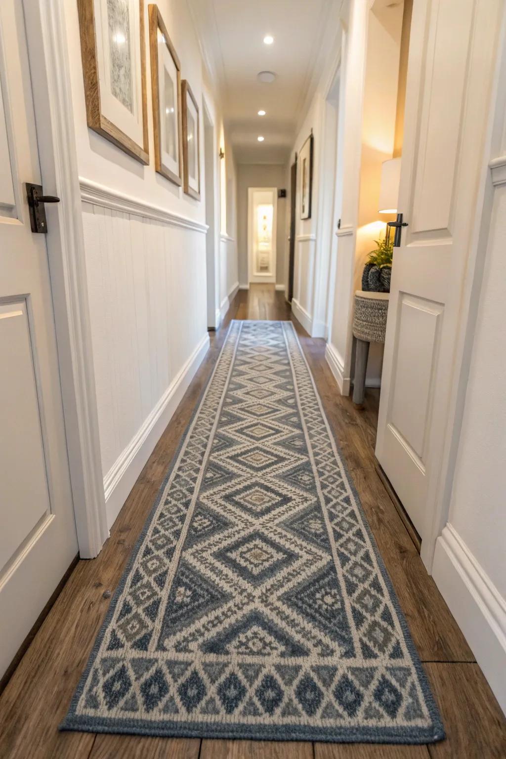 Runners enhance the aesthetic and add direction to your hallway.