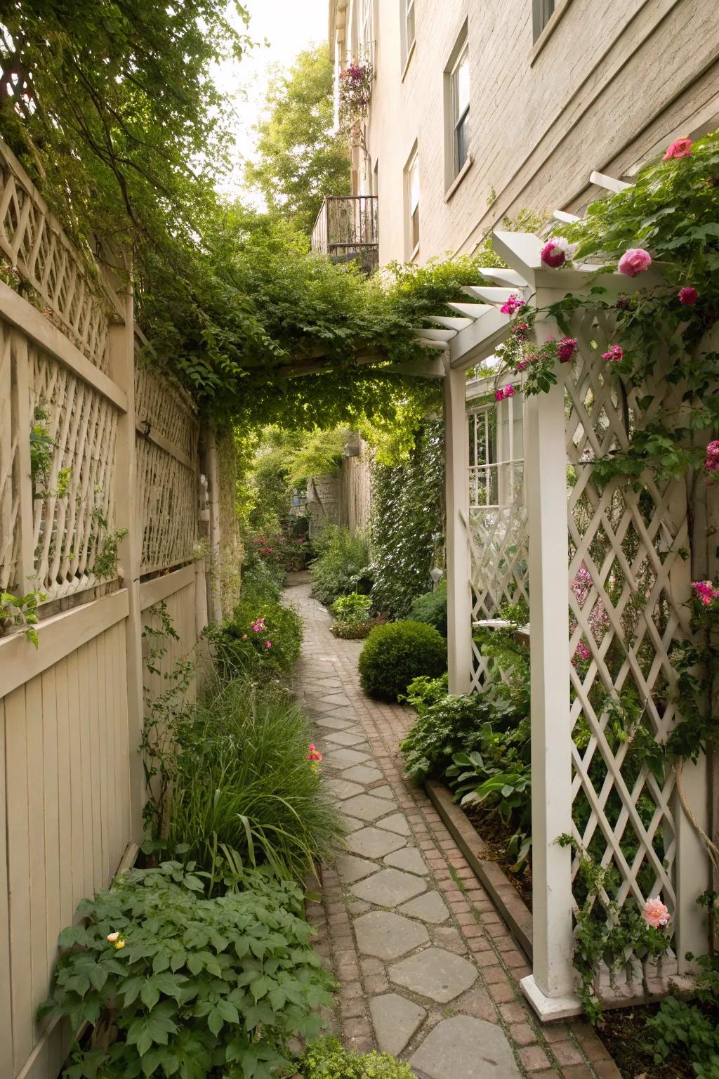 Walling and plant supports offer help and protection.