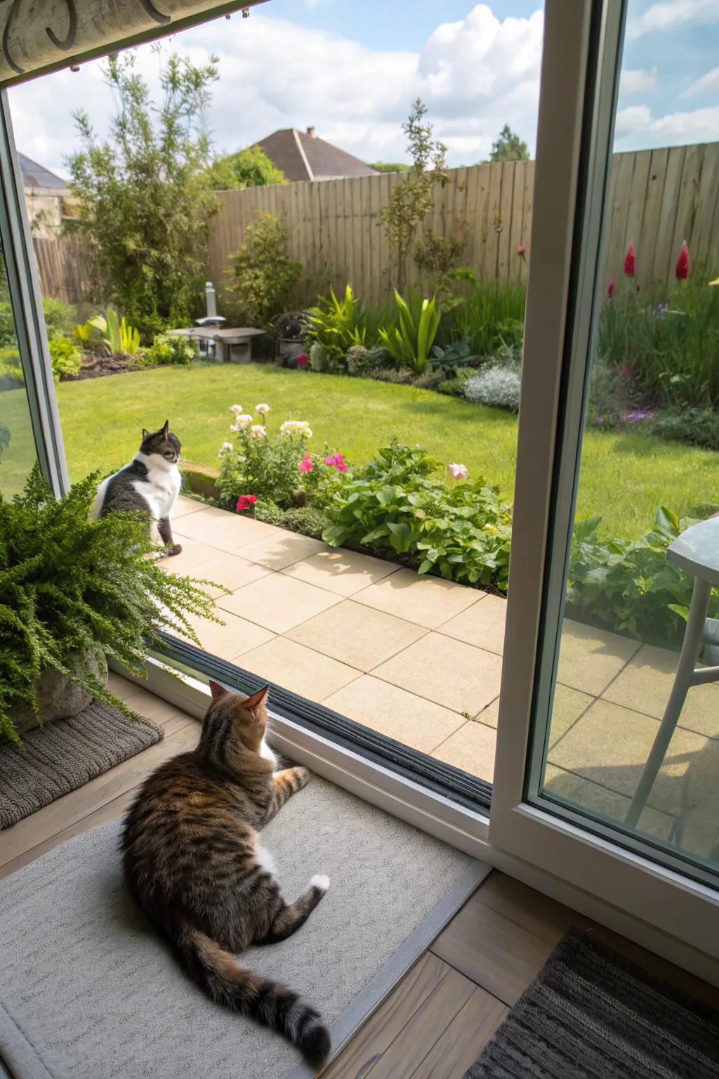 A viewing pane offers endless entertainment and curiosity for cats.