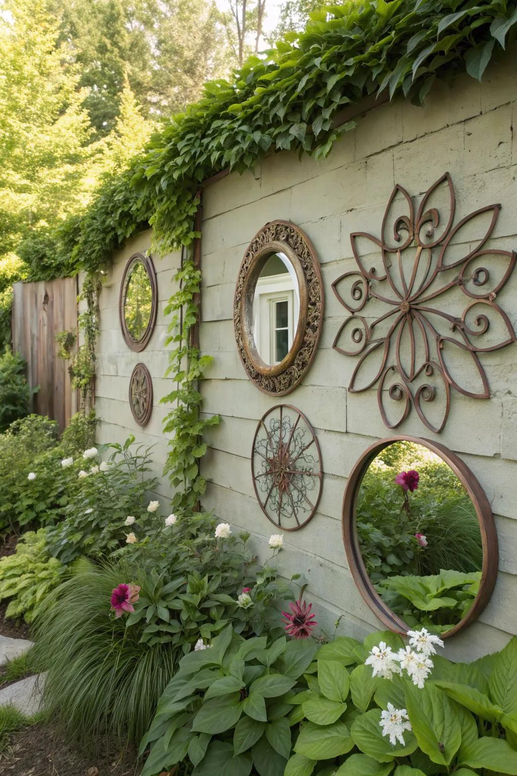 Creative decor turns walls into fascinating prime focus.