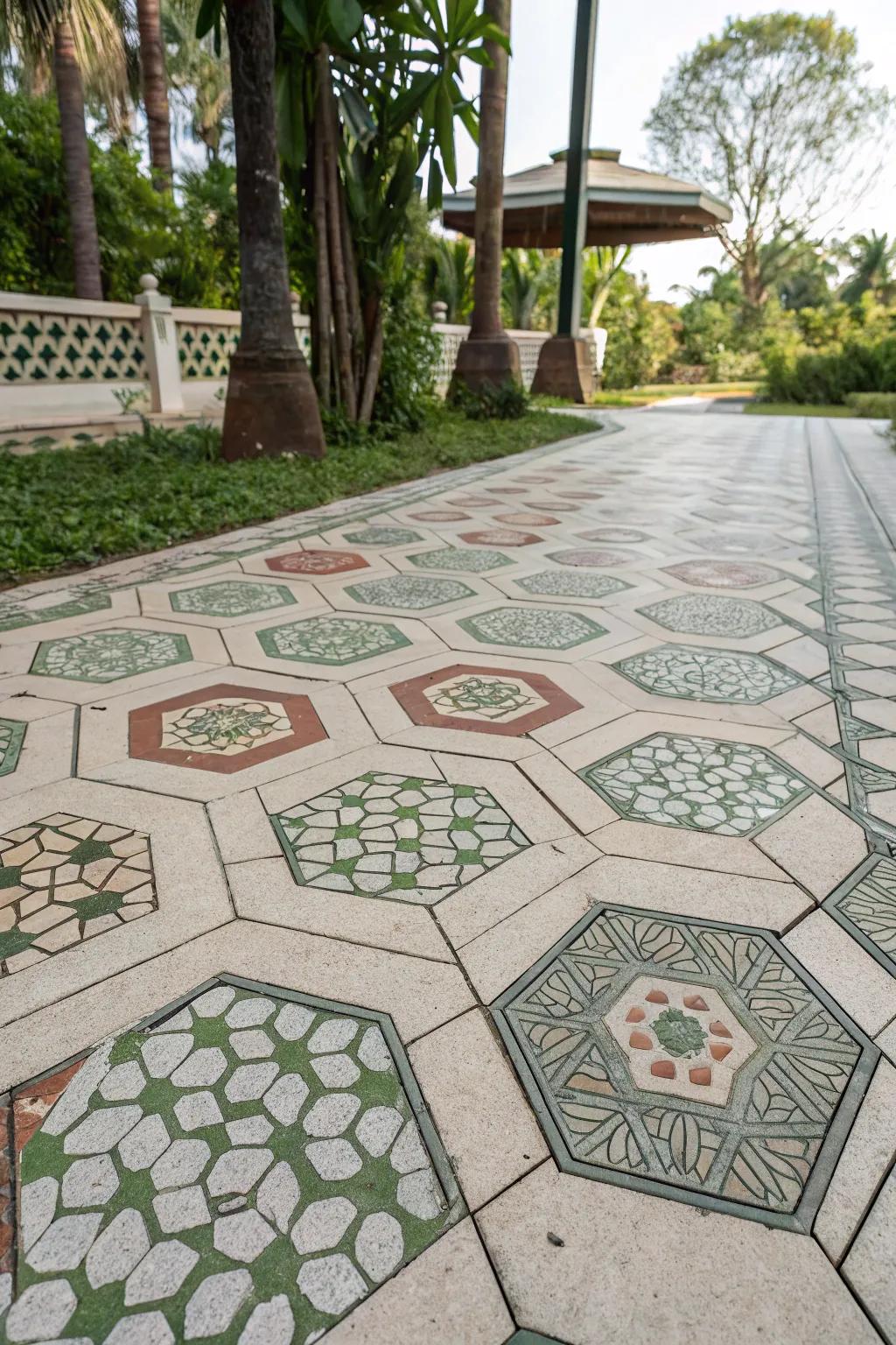 Infuse personality with innovative tile patterns.