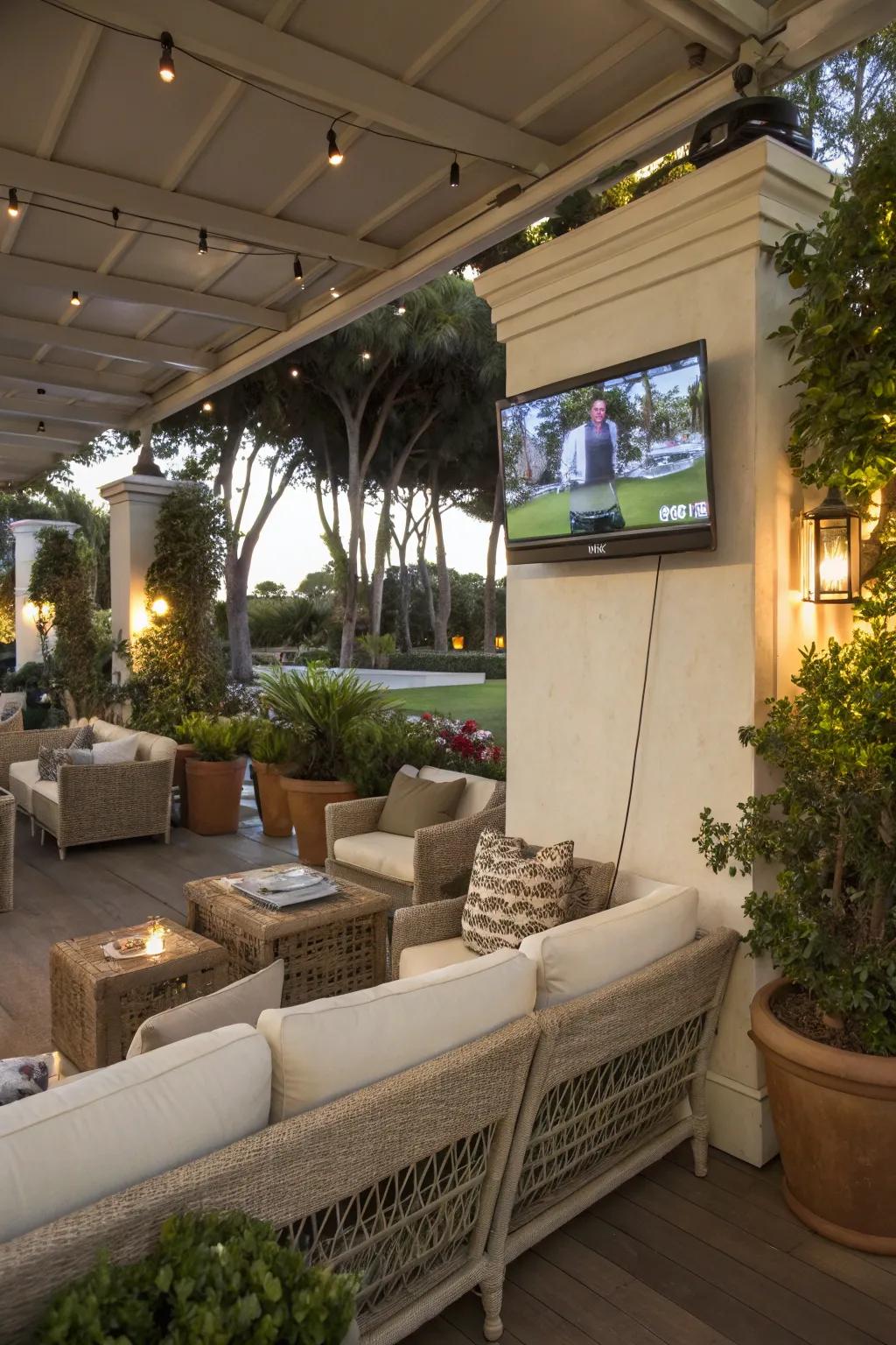 A refined setup creates a seamless link between indoor and outdoor living areas.