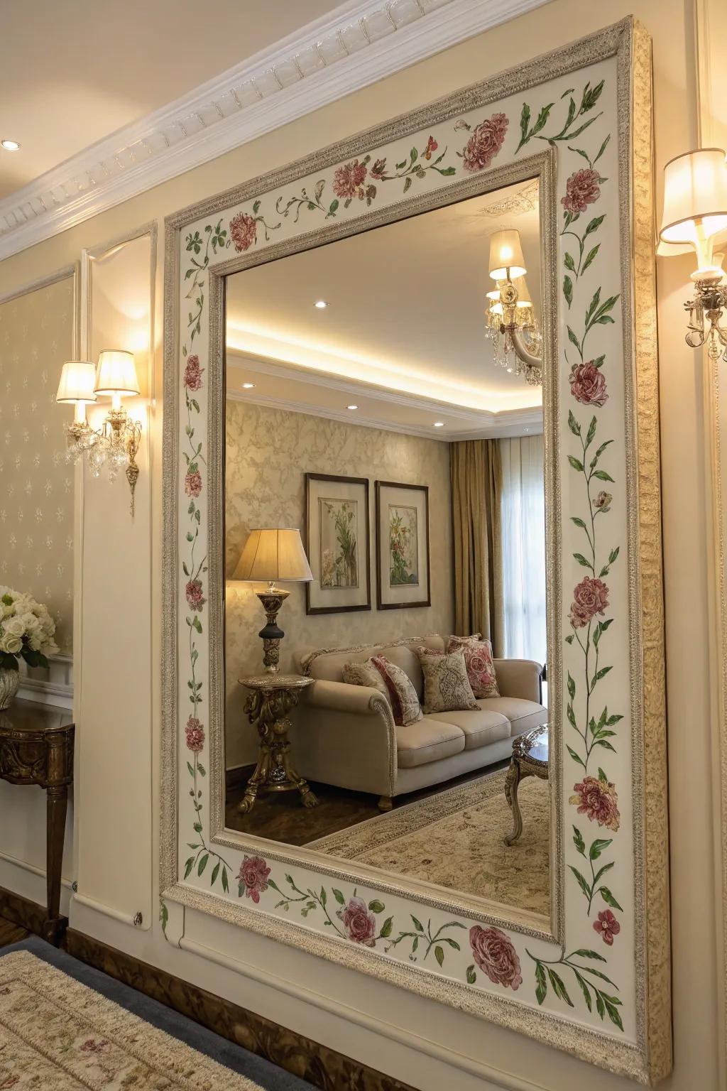 Outlining incorporates intricate detail to any frame.
