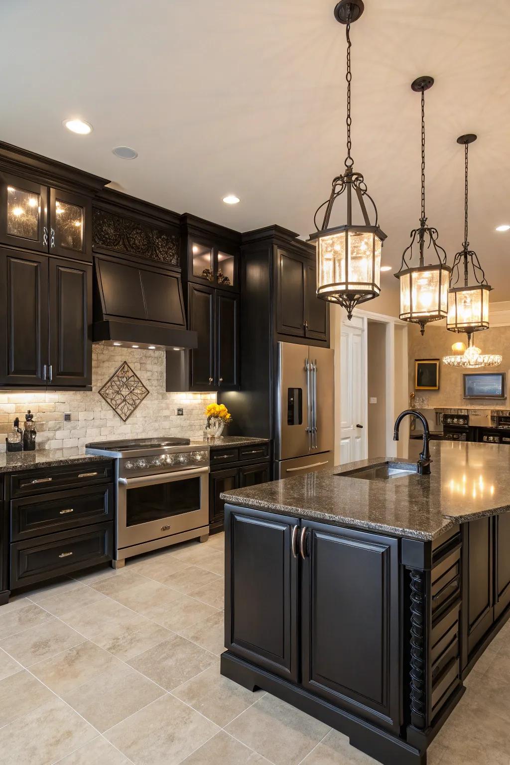 Lighting highlights the refined beauty of modern appliances.