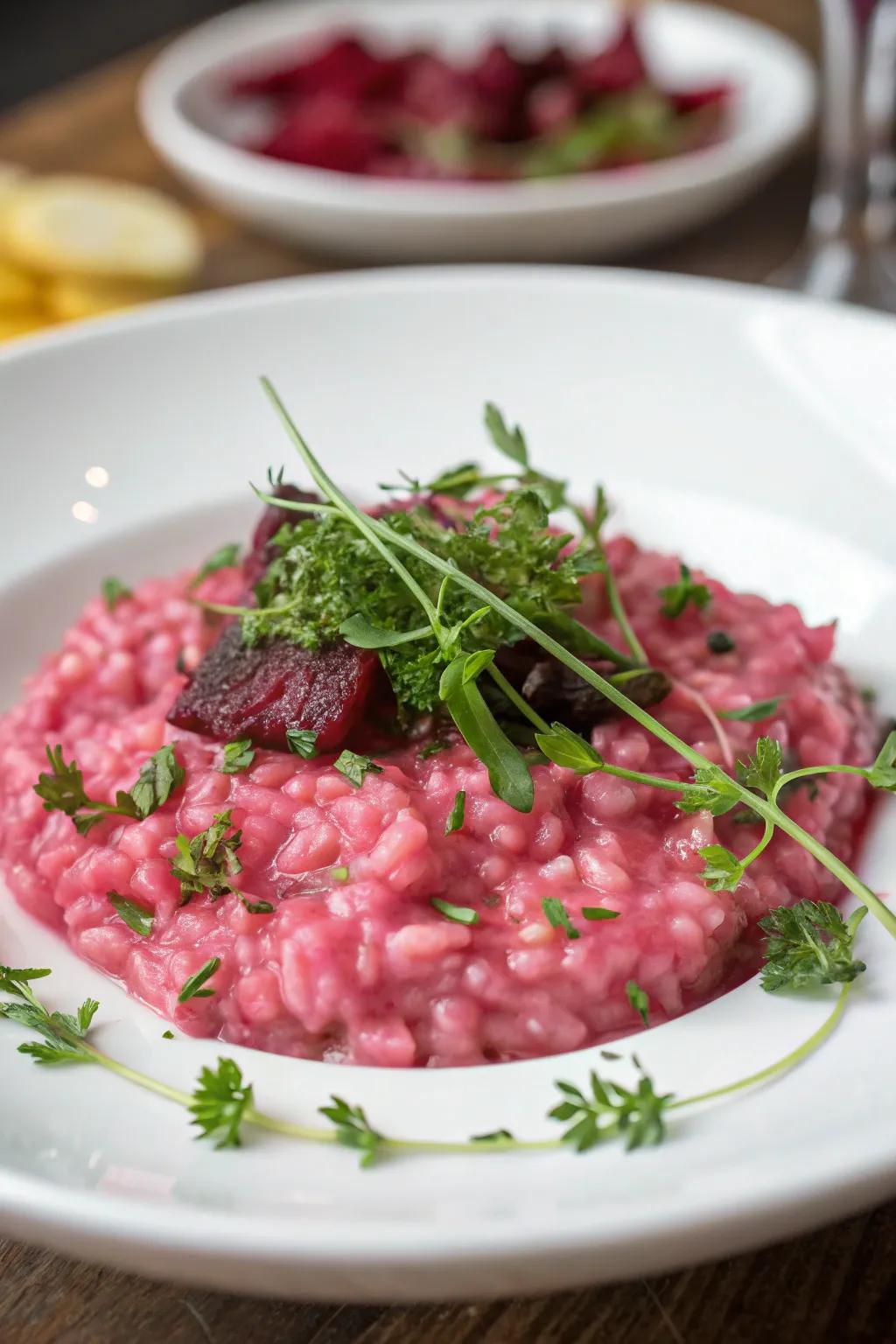 Rosy risotto is a creamy and vibrant addition to any meal.
