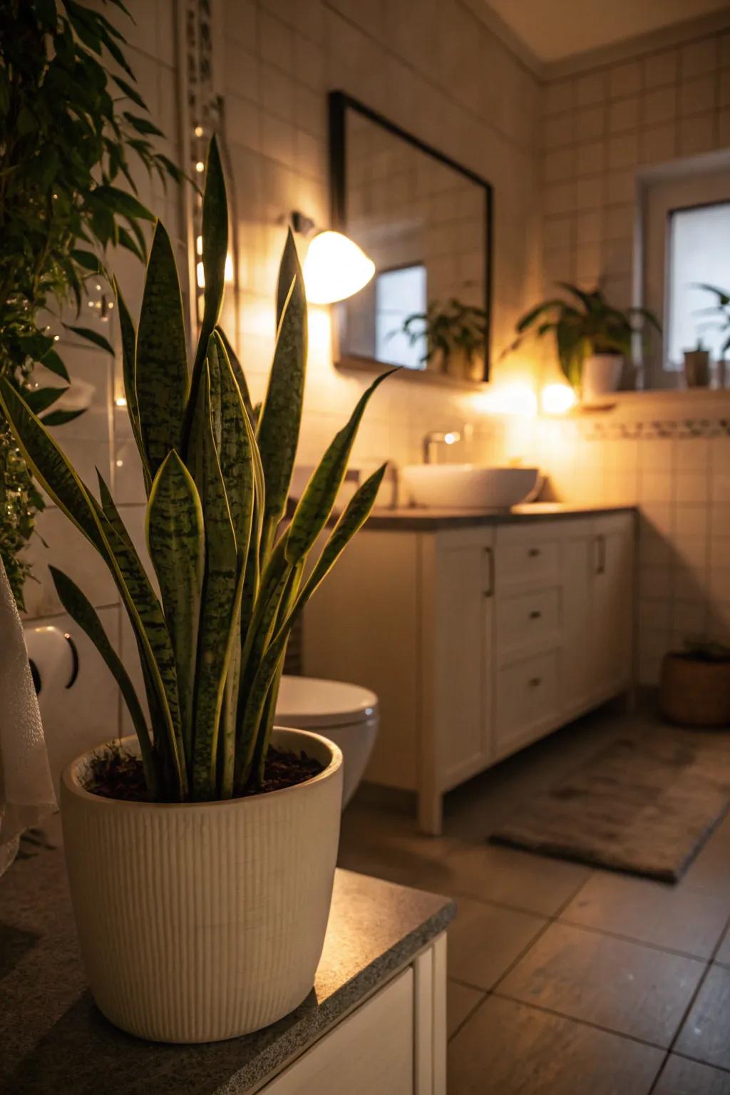 Shade-loving flora can flourish even in bathing areas with minimal sunlight.