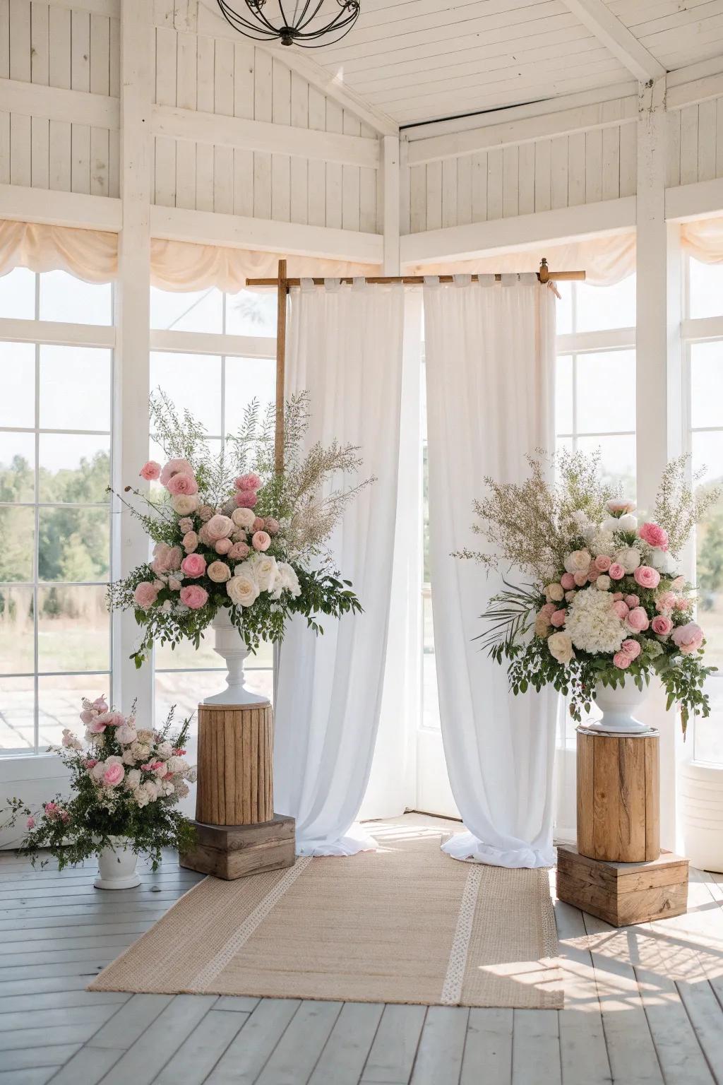 Botanical elements bring a burst of beauty and elegance to any prom setting. #FloralDecor #PromElegance