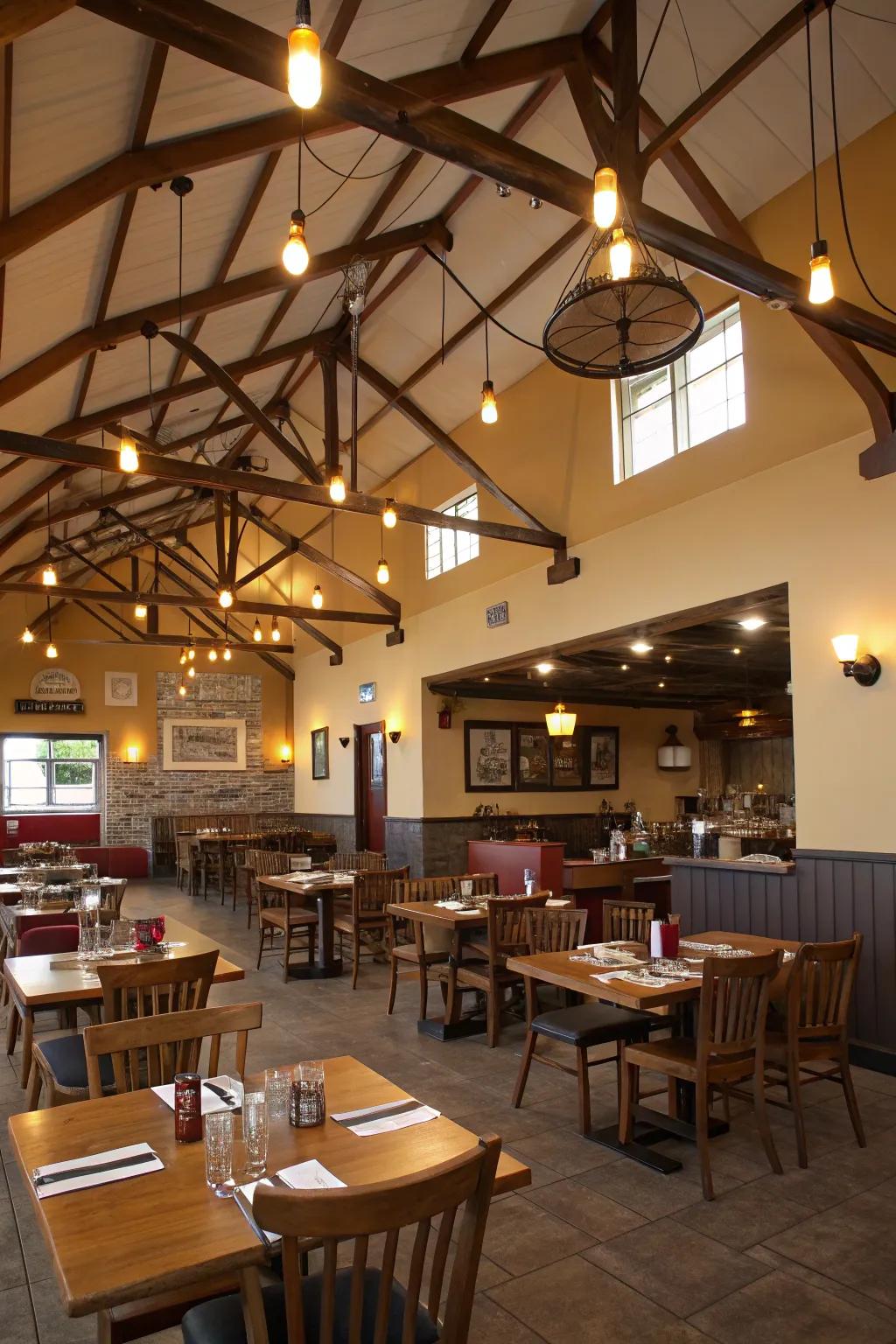 Layer lighting for a welcoming eating vibe.