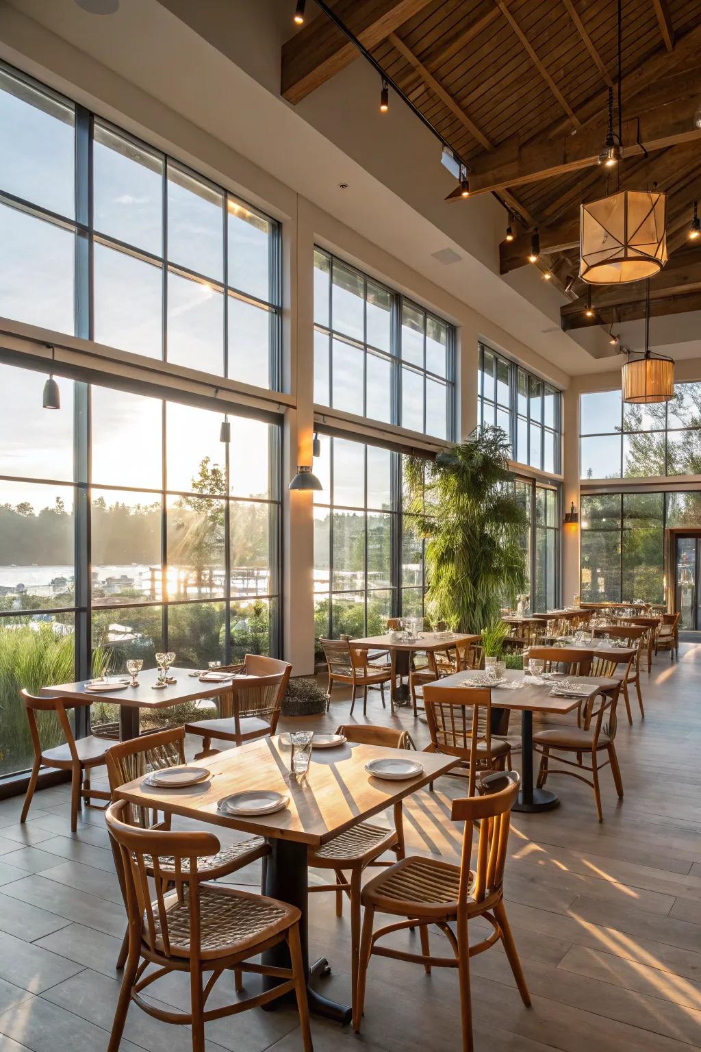 Open formats with normal light make a welcoming and agreeable environment.